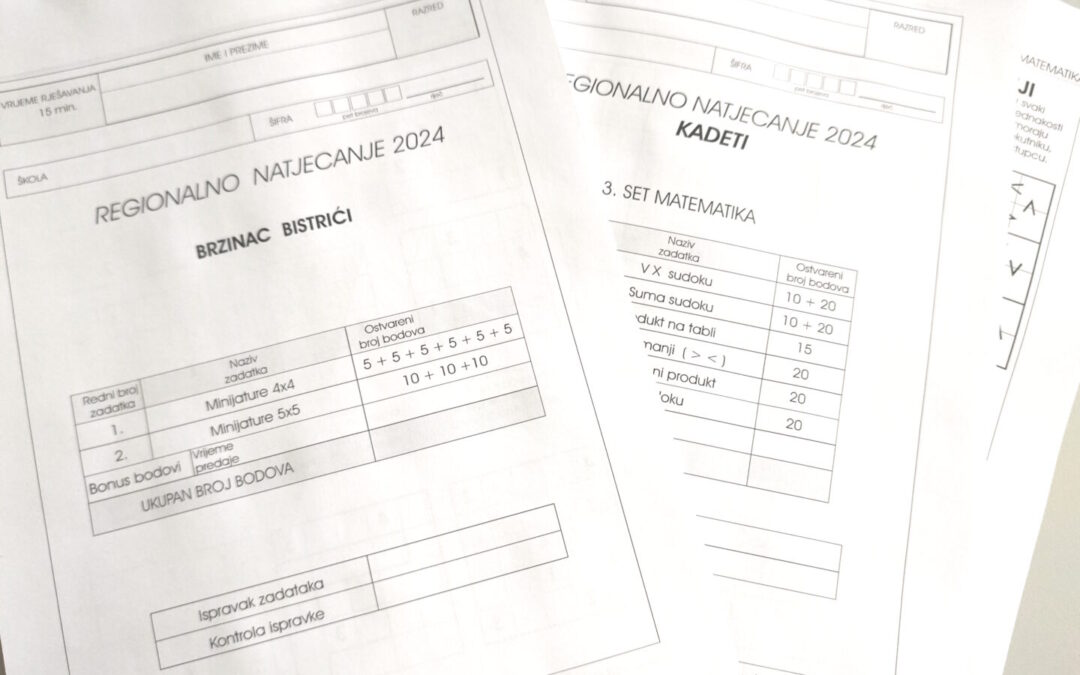 Regionalno natjecanje u rješavanju sudoku zadataka